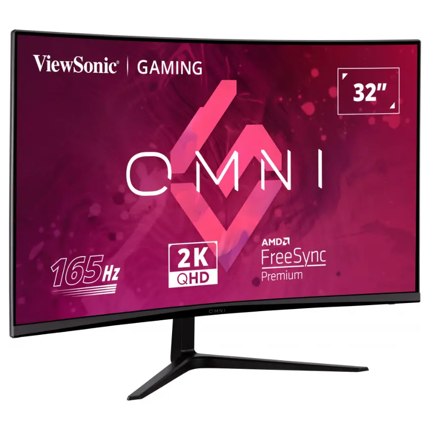 Monitor Gamer ViewSonic VX3218C-2K, 31.5″, 165Hz, VA 1500R, 2560x1440, 1ms, DisplayPort, HDMI, FreeSync Premium
