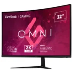 Monitor Gamer ViewSonic VX3218C-2K, 31.5″, 165Hz, VA 1500R, 2560x1440, 1ms, DisplayPort, HDMI, FreeSync Premium