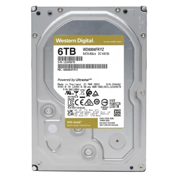 Disco Interno Western Digital Gold 6TB SATA3 7200rpm 256MB Cache 3.5"