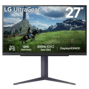Monitor Gamer LG UltraGear 27GS85Q-B, 27″, 180Hz, Nano IPS, 2560x1440, 1ms, DisplayPort, HDMI, FreeSync