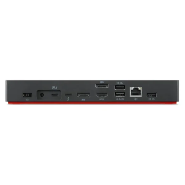Hub Station Lenovo ThinkPad Universal Thunderbolt 4 Dock con Adaptador de 135W, USB-C 3.2 Gen 2, 4 USB-A 3.2 Gen 2, RJ-45, DisplayPort, HDMI, Hasta 100W Power Delivery, Docking Station