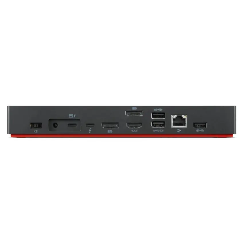 Hub Station Lenovo ThinkPad Universal Thunderbolt 4 Dock con Adaptador de 135W, USB-C 3.2 Gen 2, 4 USB-A 3.2 Gen 2, RJ-45, DisplayPort, HDMI, Hasta 100W Power Delivery, Docking Station