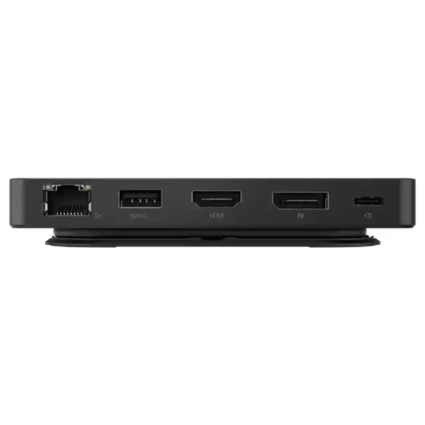 Hub Station Lenovo USB-C Dual Display Travel Dock con Adaptador USB-C de 100W, 2 USB-C 3.2 Gen 2, USB-A 3.2 Gen 2, RJ-45, DisplayPort, HDMI, Hasta 100W Power Delivery, Docking Station