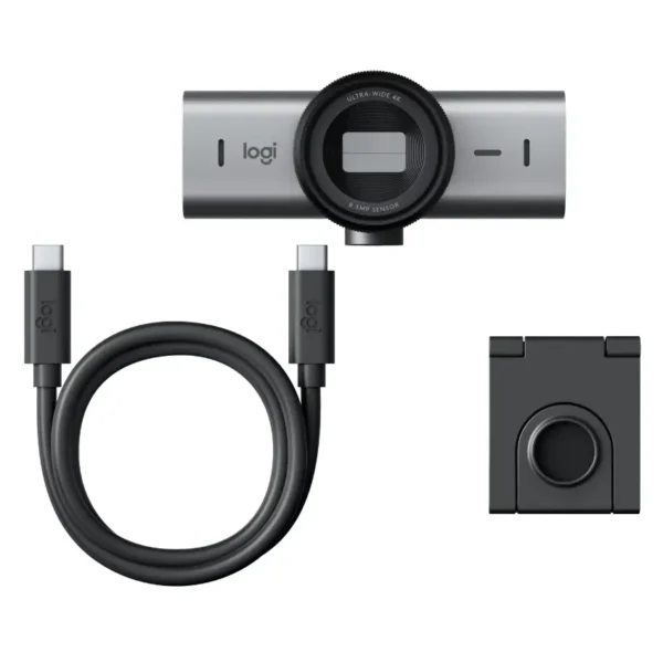 Cámara Web Logitech Brio MX, Ultra HD, 4K, Graphite, Gris