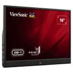 Monitor Portátil ViewSonic VA1655, 15.6", 60Hz, IPS, 1920x1080, 7ms, Mini HDMI, USB-C