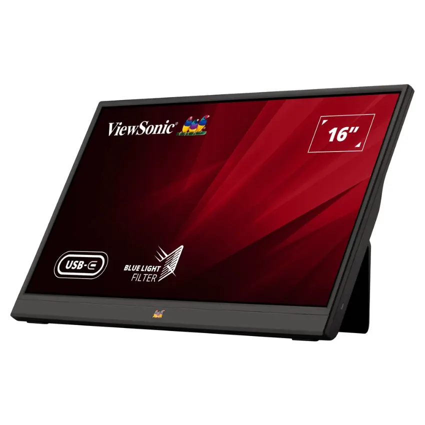 Monitor Portátil ViewSonic VA1655, 15.6", 60Hz, IPS, 1920x1080, 7ms, Mini HDMI, USB-C