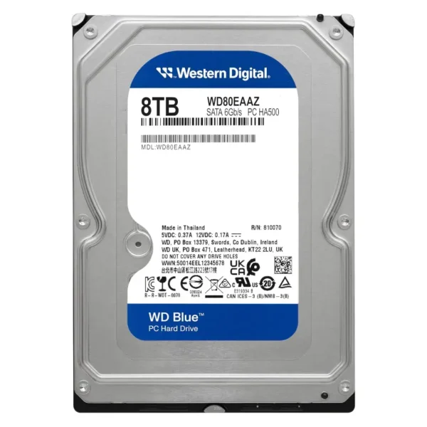 Disco Interno Western Digital Blue 8TB SATA3 5640rpm 256MB Cache 3.5"