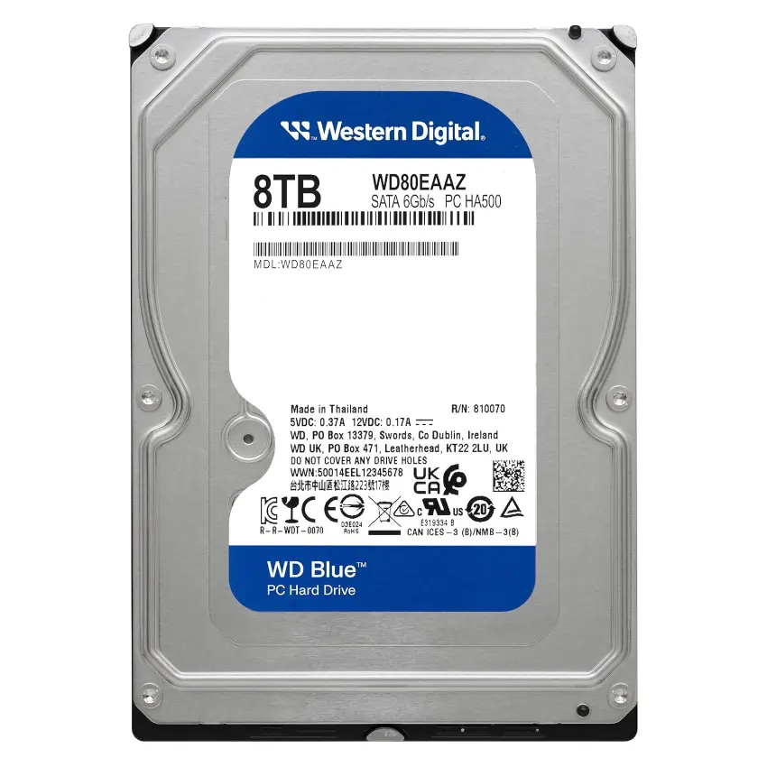Disco Interno Western Digital Blue 8TB SATA3 5640rpm 256MB Cache 3.5" Disco Interno Western Digital Blue 8TB SATA3 5640rpm 256MB Cache 3.5"
