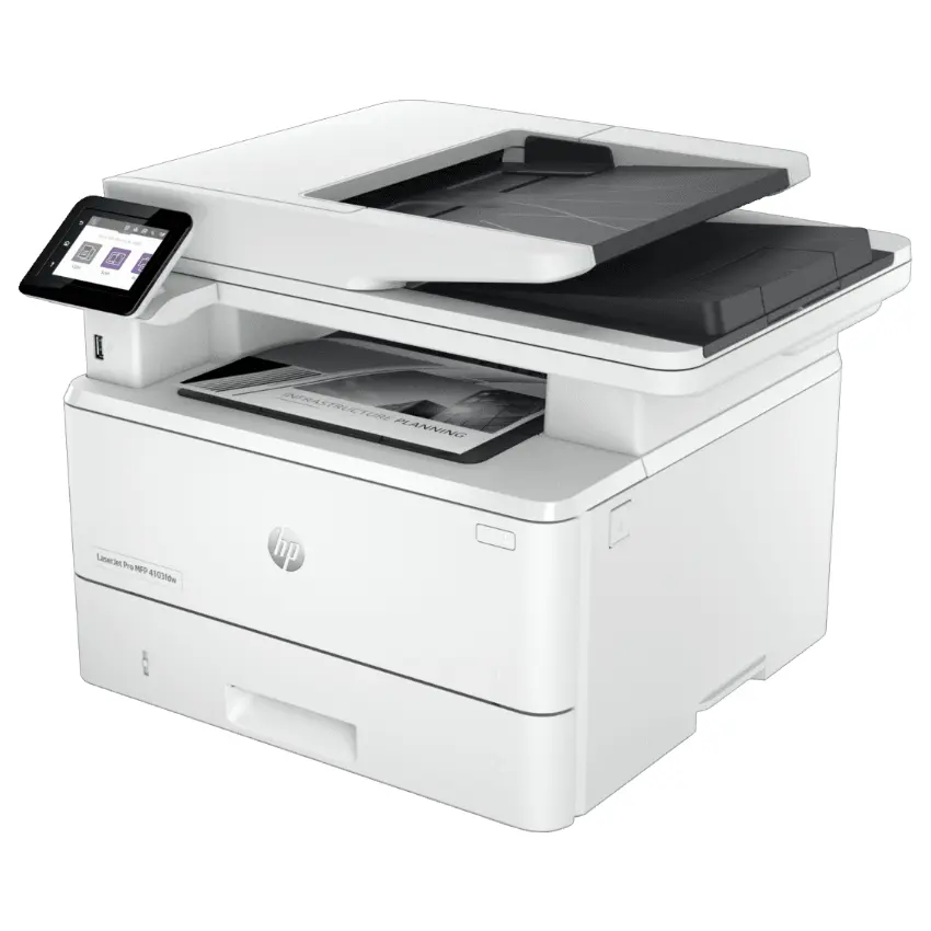 Impresora Multifunción HP LaserJet Pro 4103fdw, RJ-45, Wi-Fi, Fax, Blanco/Negro