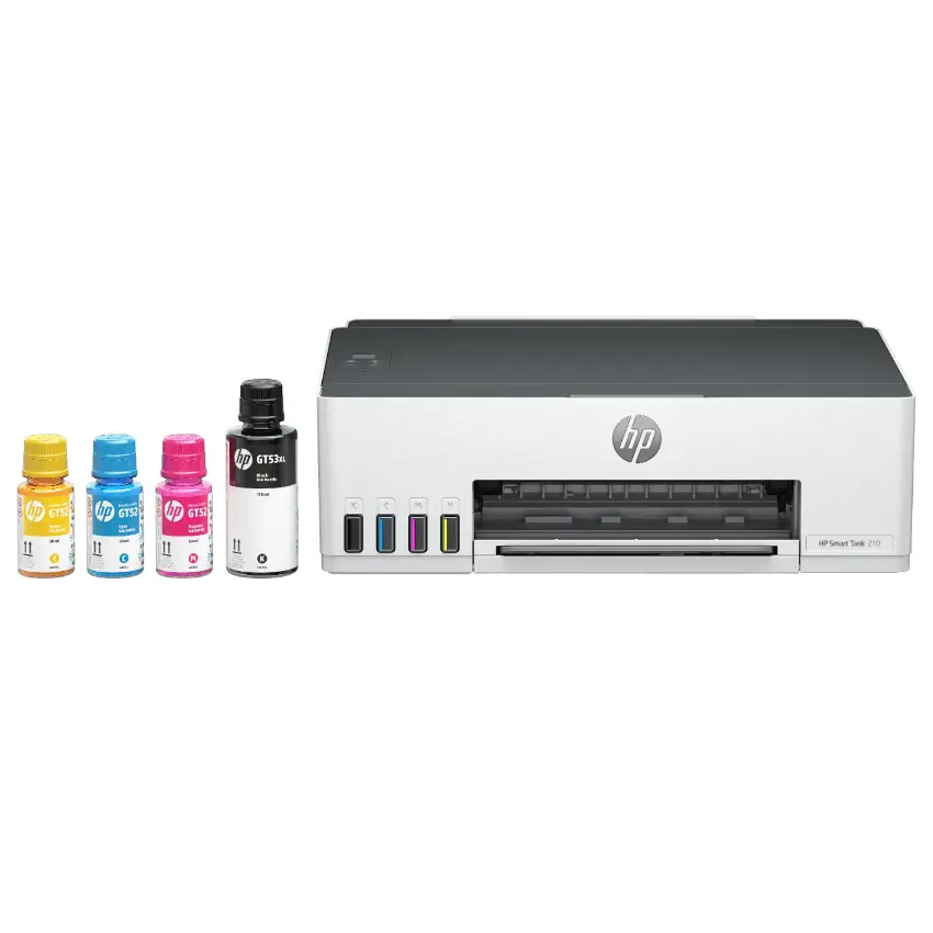 Impresora HP Smart Tank 210, Wi-Fi, Sistema Continuo, Blanco/Gris
