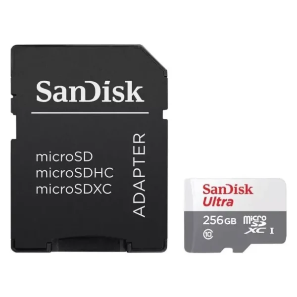 Tarjeta de Memoria microSDXC SanDisk Ultra 256GB, UHS-I, U1, Clase 10, Adaptador
