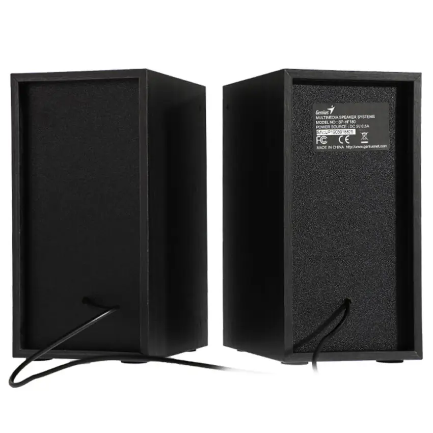 Parlantes Genius SP-HF 180, 6 W RMS, Mini Plug 3.5 mm, Negro