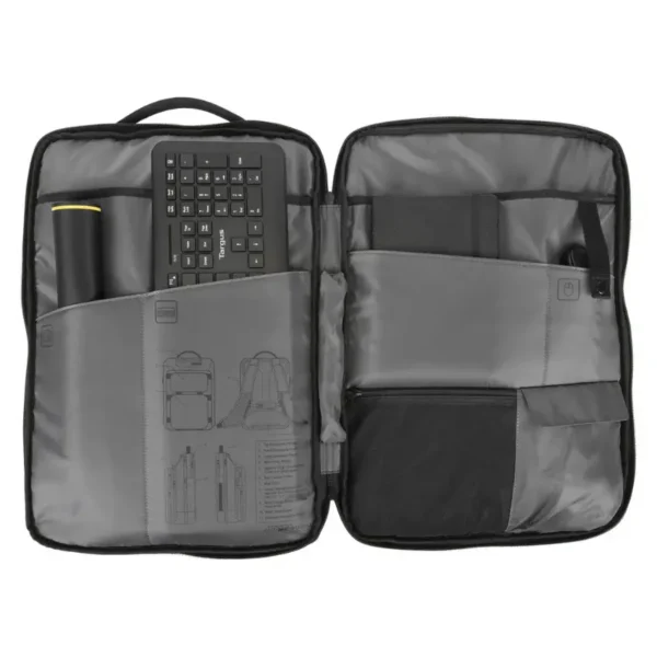 Mochila Targus Antimicrobiana 2Office, Admite Notebook de 17.3", Negro