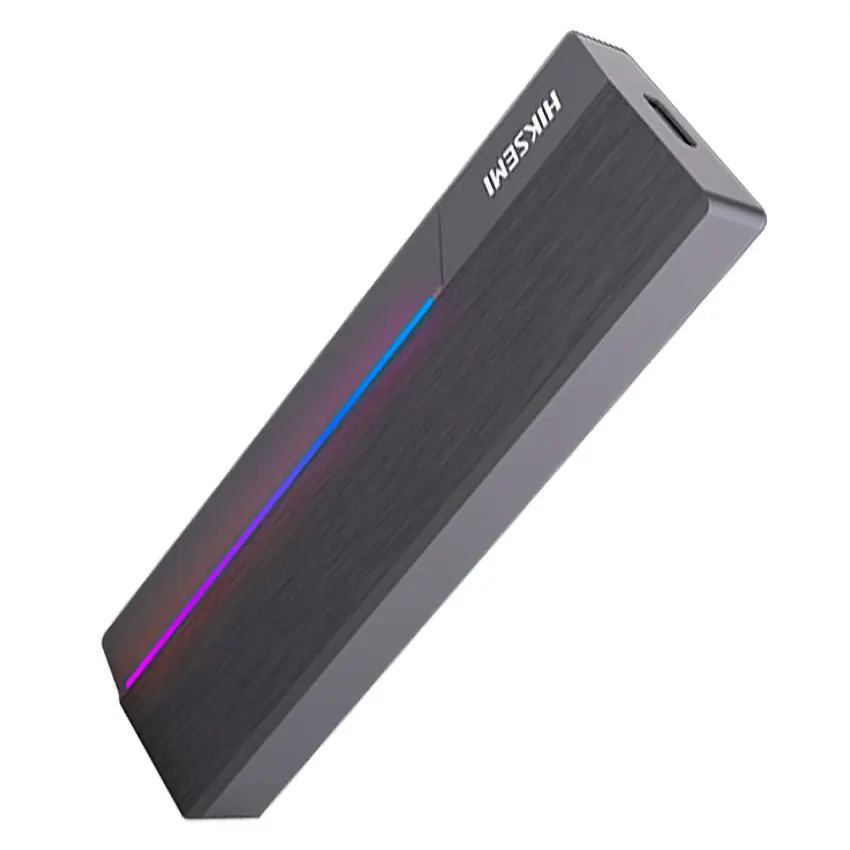 Carcasa para SSD HIKSEMI MDR1 RGB, M.2 NVMe, M.2 SATA, USB-C, Gris Carcasa para SSD HIKSEMI MDR1 RGB, M.2 NVMe, M.2 SATA, USB-C, Gris