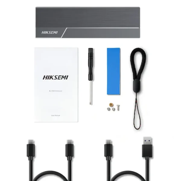 Carcasa para SSD HIKSEMI MDR1 RGB, M.2 NVMe, M.2 SATA, USB-C, Gris