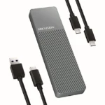 Carcasa para SSD HIKSEMI MD202, M.2 NVMe, M.2 SATA, USB-C, Gris