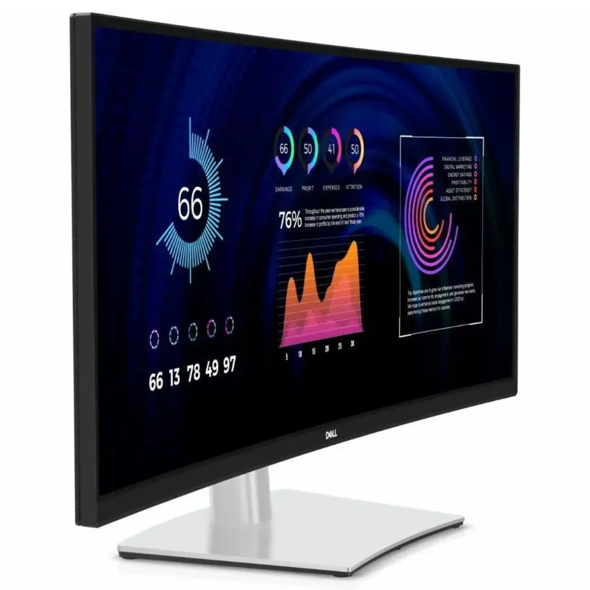 Monitor Dell 34 P3424WE, 34.14", 60Hz, Curvo, IPS 3800R, 3440x1440, 5ms, DisplayPort, HDMI, USB-C, RJ-45