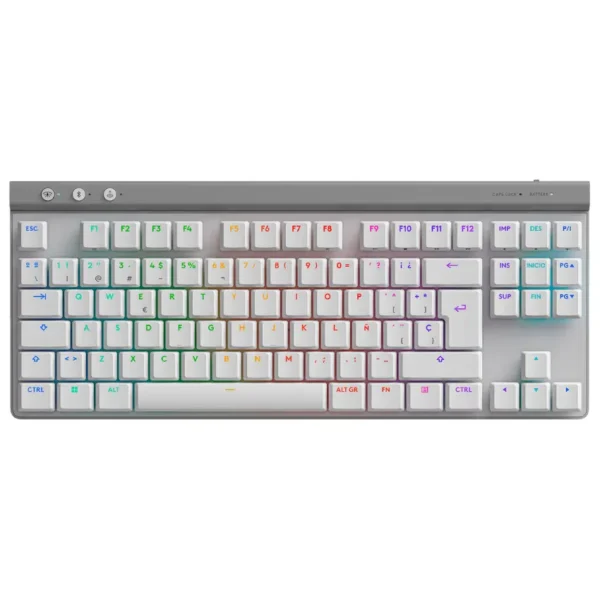 Teclado Inalámbrico Logitech G G515 LIGHTSPEED TKL, LIGHTSYNC RGB, Mecánico, Gamer, GL Táctil, Blanco