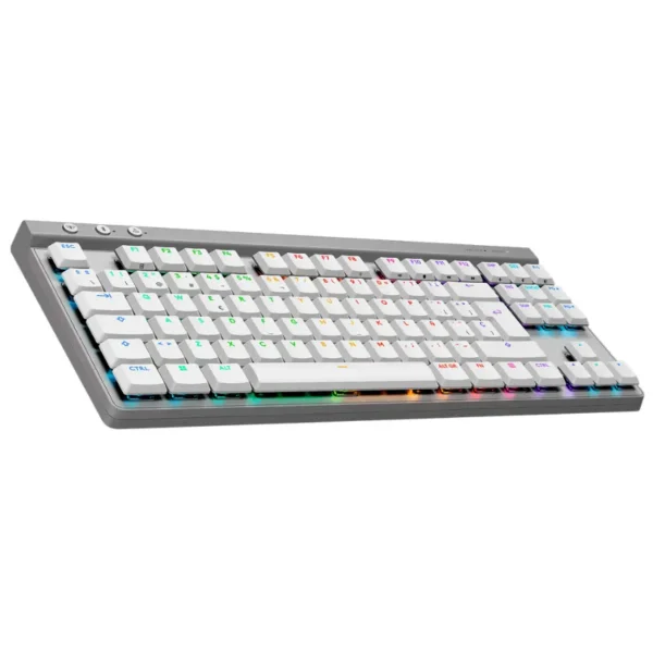 Teclado Inalámbrico Logitech G G515 LIGHTSPEED TKL, LIGHTSYNC RGB, Mecánico, Gamer, GL Táctil, Blanco
