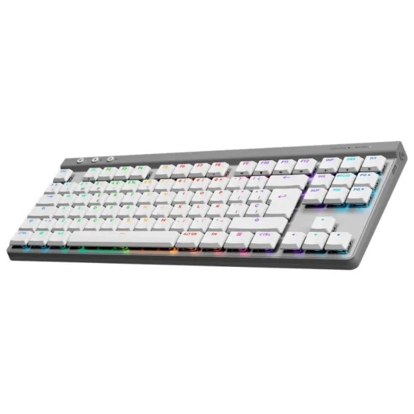 Teclado Inalámbrico Logitech G G515 LIGHTSPEED TKL, LIGHTSYNC RGB, Mecánico, Gamer, GL Táctil, Blanco