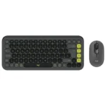 Kit de Teclado y Mouse Inalámbrico Logitech POP Icon Combo, Bluetooth, Grafito y Verde, Español