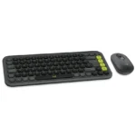 Kit de Teclado y Mouse Inalámbrico Logitech POP Icon Combo, Bluetooth, Grafito y Verde, Español