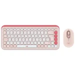 Kit de Teclado y Mouse Inalámbrico Logitech POP Icon Combo, Bluetooth, Rosa y Blanco, Español