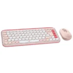 Kit de Teclado y Mouse Inalámbrico Logitech POP Icon Combo, Bluetooth, Rosa y Blanco, Español