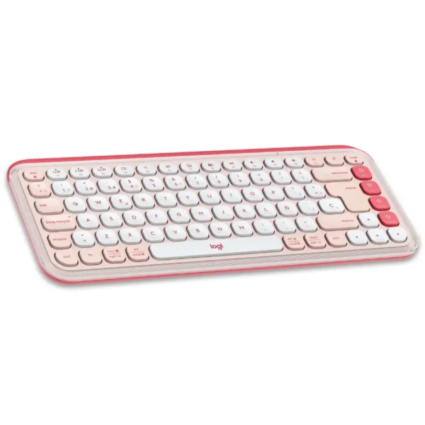Kit de Teclado y Mouse Inalámbrico Logitech POP Icon Combo, Bluetooth, Rosa y Blanco, Español
