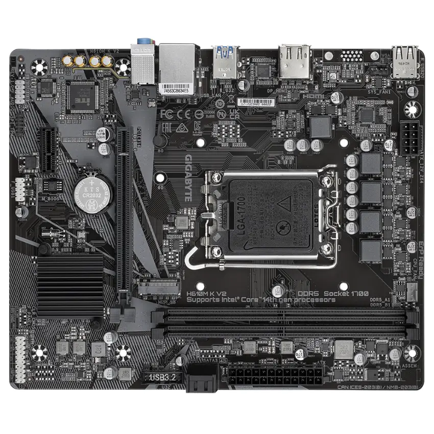 Motherboard Gigabyte H610M K V2, DDR5, Socket 1700
