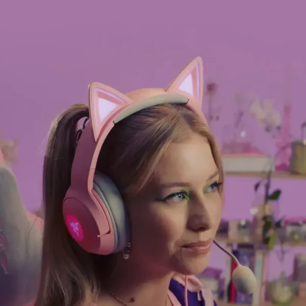 Auriculares Razer Kraken Kitty V2 RGB, Gamer, USB, Rosa