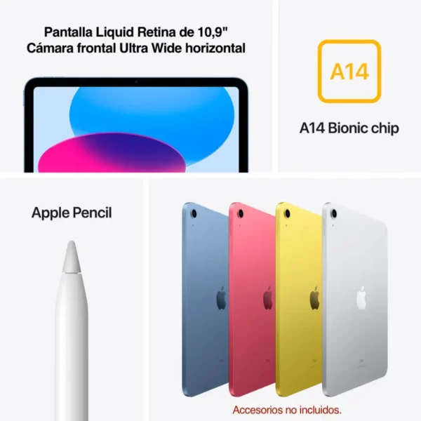 Apple iPad 10.9", 10º Gen, Silver, Plateado