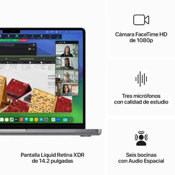Apple MacBook Pro de 14", Chip M3, Space Gray, Gris