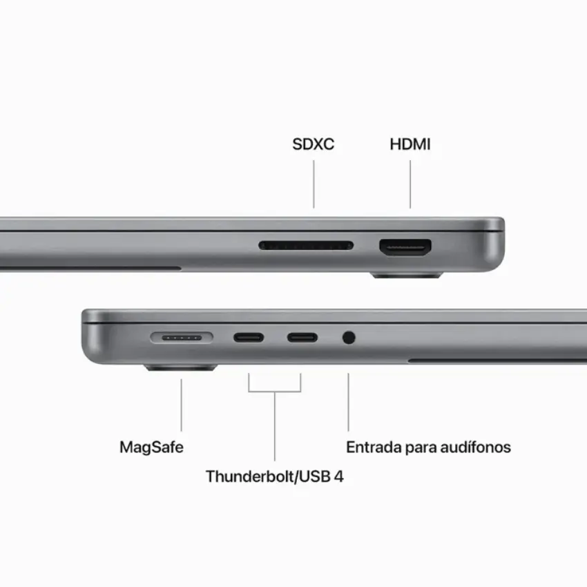 Apple MacBook Pro de 14", Chip M3, Space Gray, Gris Apple MacBook Pro de 14", Chip M3, Space Gray, Gris