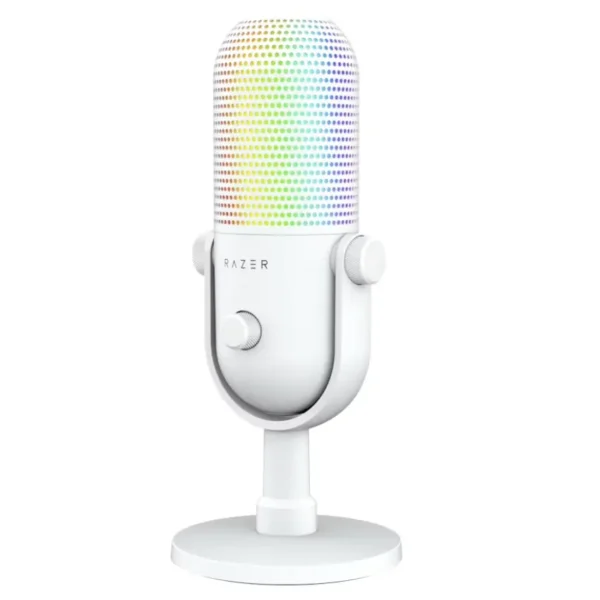 Micrófono de Condensador USB Razer Seiren V3 Chroma, RGB, Blanco