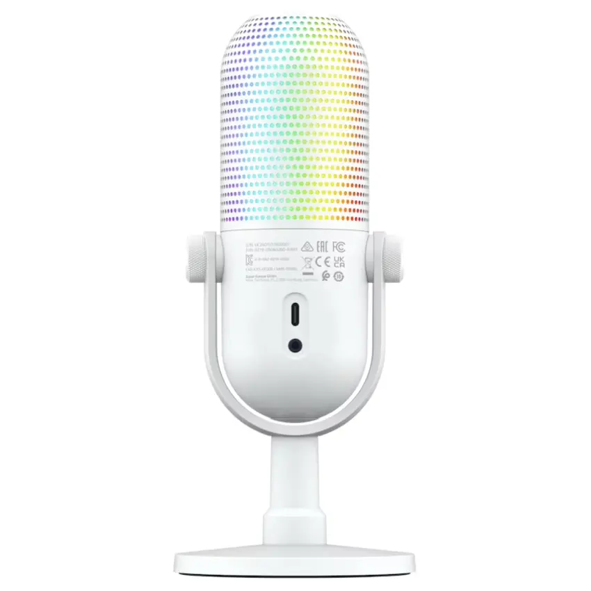 Micrófono de Condensador USB Razer Seiren V3 Chroma, RGB, Blanco Micrófono de Condensador USB Razer Seiren V3 Chroma, RGB, Blanco