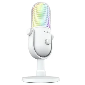 Micrófono de Condensador USB Razer Seiren V3 Chroma, RGB, Blanco