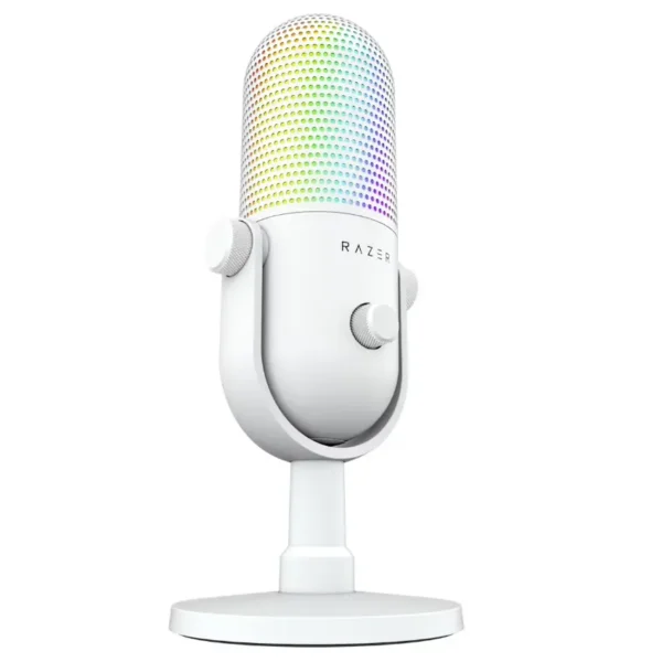 Micrófono de Condensador USB Razer Seiren V3 Chroma, RGB, Blanco