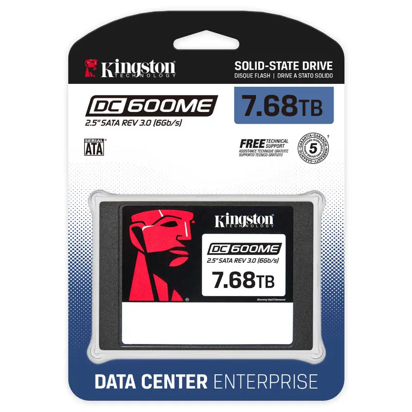 Disco SSD Kingston DC600ME 7680GB, TLC 3D NAND, SATA3, 2.5" Disco SSD Kingston DC600ME 7680GB, TLC 3D NAND, SATA3, 2.5"