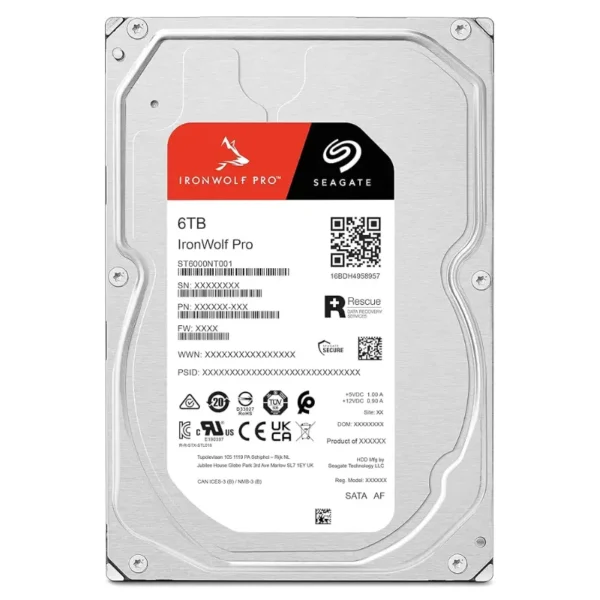 Disco Interno NAS Seagate IronWolf Pro 6TB SATA3 7200rpm 256MB Cache 3.5" (CMR)