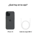 Celular Apple iPhone 15, Black, Negro