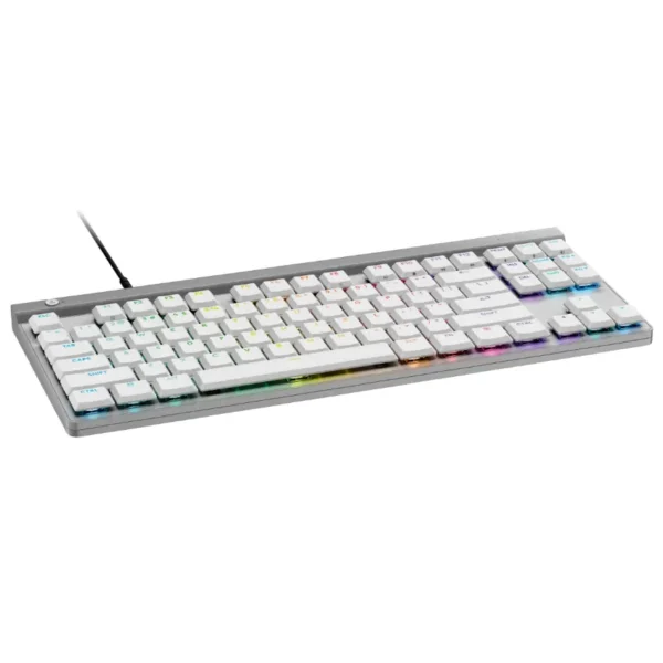 Teclado Inalámbrico Logitech G G515 LIGHTSPEED TKL, LIGHTSYNC RGB, Mecánico, Gamer, GL Táctil, Inglés, Blanco