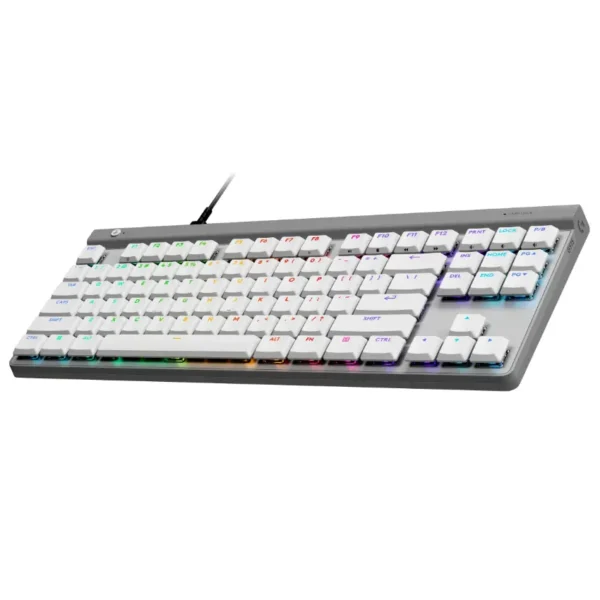 Teclado Inalámbrico Logitech G G515 LIGHTSPEED TKL, LIGHTSYNC RGB, Mecánico, Gamer, GL Táctil, Inglés, Blanco