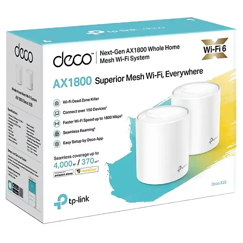 Sistema Wi-Fi Mesh TP-Link Deco X10, Gigabit, AX1500, Doble Banda, Pack de 2