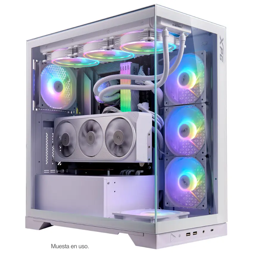 Gabinete ADATA XPG INVADER X, ATX, Sin Fuente, Vidrio Templado, 5 Fan 12 cm ARGB, Blanco