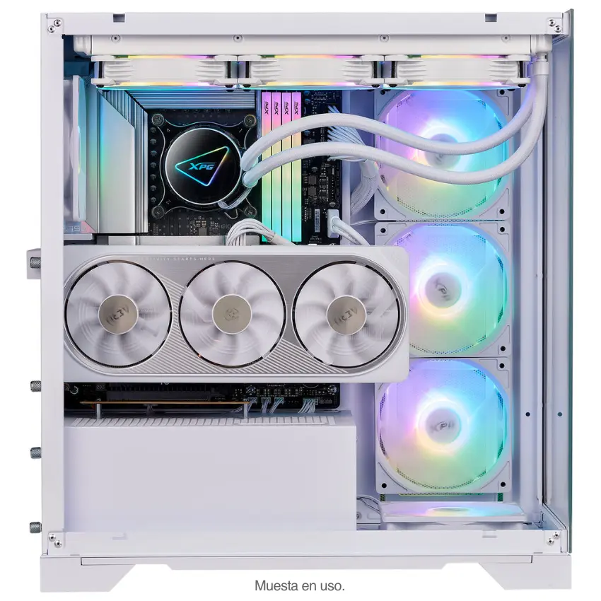 Gabinete ADATA XPG INVADER X, ATX, Sin Fuente, Vidrio Templado, 5 Fan 12 cm ARGB, Blanco