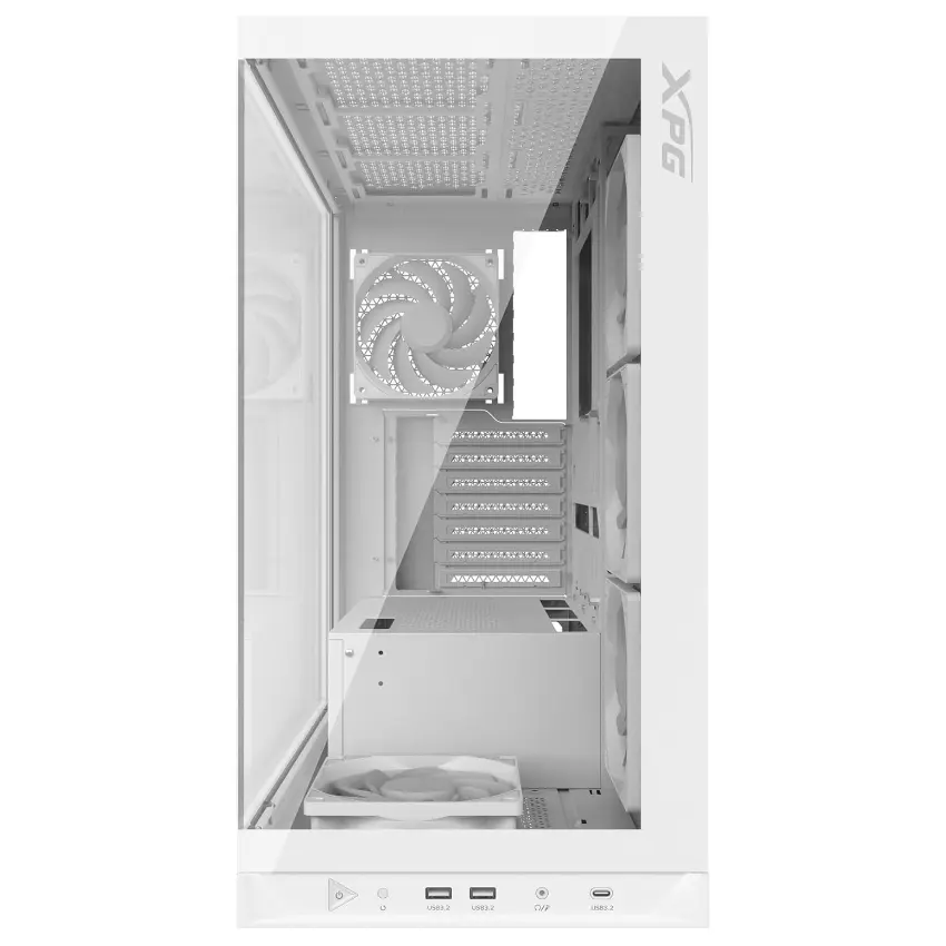 Gabinete ADATA XPG INVADER X, ATX, Sin Fuente, Vidrio Templado, 5 Fan 12 cm ARGB, Blanco