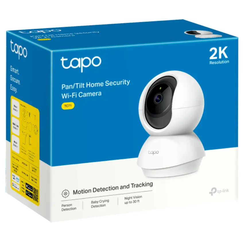 Camara de Seguridad Wi-Fi TP-Link Tapo C210, 2K, 3 MP, Pan / Tilt, Visión nocturna, Interior Camara de Seguridad Wi-Fi TP-Link Tapo C210, 2K, 3 MP, Pan / Tilt, Visión nocturna, Interior