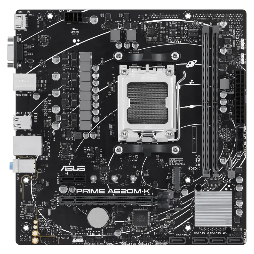 Motherboard ASUS PRIME A620M-K-CSM, DDR5, Socket AM5
