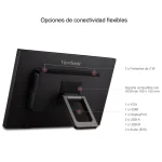 Monitor Táctil ViewSonic TD2423D, 24", 60Hz, VA, 1920×1080, 7ms, VGA, DisplayPort, HDMI, USB
